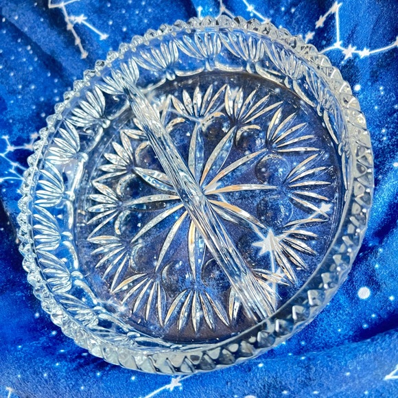 VINTAGE Princess House Crystal Glass Trinket Tray - Picture 2 of 5